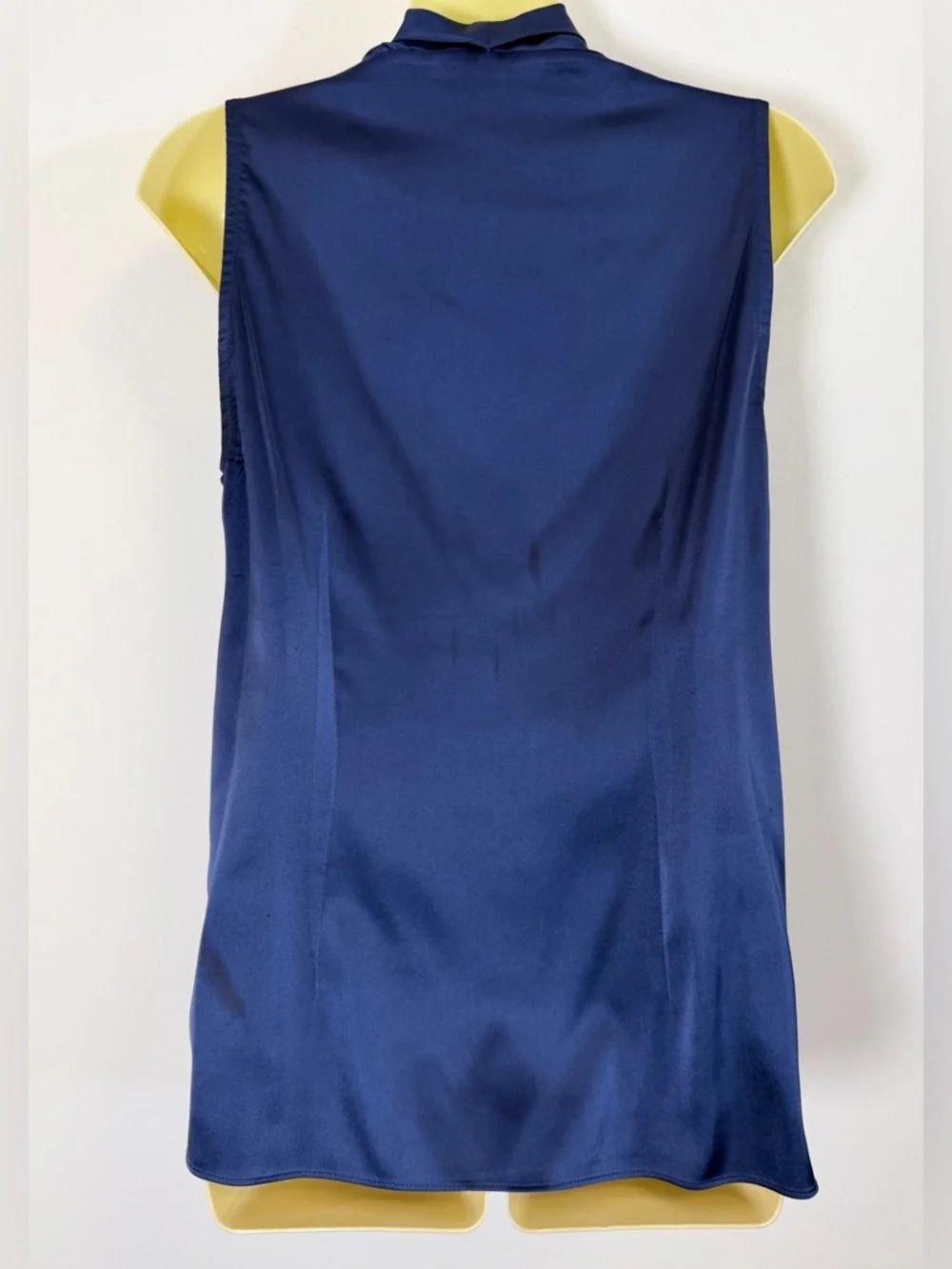 Boston Proper Navy Draped Cowl Neck Sleeveless Blouse - Picture 4 of 7